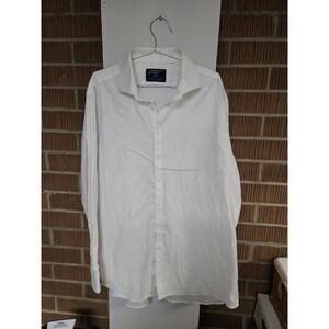 Christopher Morris Mens 100% Cotton Solid White‎ No Iron Classic Fit Dress Shirt